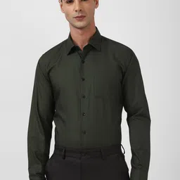 Van Heusen Slim Fit Micro Checked Pure Cotton Formal Shirt-image-57