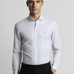 Peter England Geometric Printed Super Slim Fit Formal Shirt-image-11