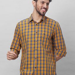 Parx Slim Fit Opaque Checked Cotton Casual Shirt-image-57