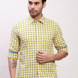 Parx Slim Fit Cotton Checked Formal Shirt-image-29