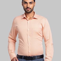 Park Avenue Self Design Spread Collar Cotton Formal Shirt-image-44