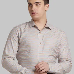Park Avenue Spread Collar Long Sleeves Slim Fit Checked Cotton Formal Shirt-image-39