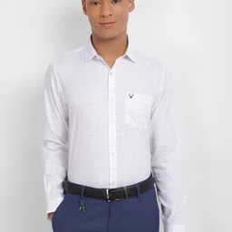 Allen Solly Windowpane Checked Pure Cotton Formal Shirt-image-48