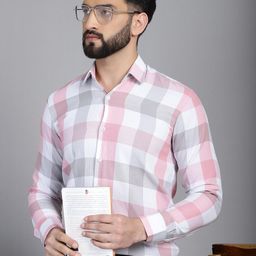 Indian Needle Classic Buffalo Checked Pure Cotton Formal Shirt-picture-45