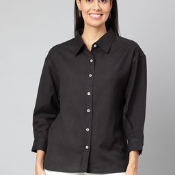 FINSBURY LONDON Women Cotton Formal Shirt-image-1