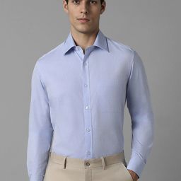 Louis Philippe Textured Self Design Cotton Formal Shirt-image-31