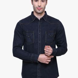 Southbay Men Black Smart Slim Fit Casual Shirt-image-29