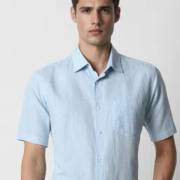 Van Heusen Spread Collar Textured Formal Shirt-image-92