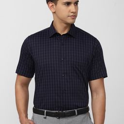 Van Heusen Checks Cotton Formal Shirt-image-13