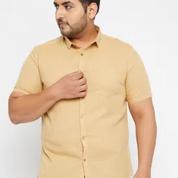 SHOWOFF Plus Men Khaki  Casual Shirt-image-30