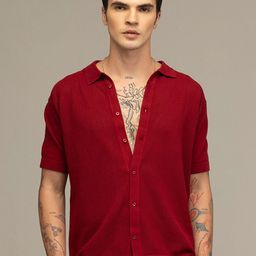 Snitch Men Straight Slim Fit Semi Sheer Casual Shirt-picture-5