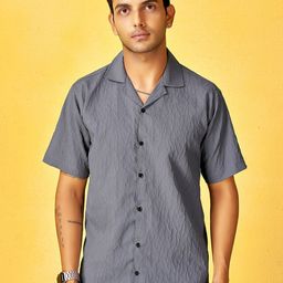 HARPITA Men Comfort Semi Sheer Striped Casual Shirt-image-88