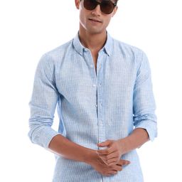 Banana Club Classic Vertical Stripes Button-Down Collar Regular Sleeves Casual Shirt-image-94