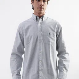 GANT Regular Fit Button Down Striped Shirts-image-77