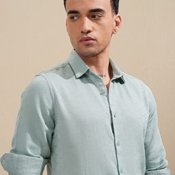 HIGHLANDER Men Solid Spread Collar Slim Fit Casual Shirt-picture-32