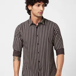 SPYKAR Men Slim Fit Striped Cotton Casual Shirt-image-92
