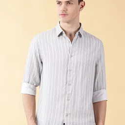 VALEN CLUB Men Striped Spread Collar Cotton India Slim Casual Shirt-picture-20
