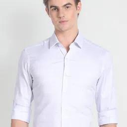 Arrow Slim Fit Windowpane Checked Pure Cotton Formal Shirt-picture-38