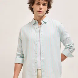 THE BEAR HOUSE Men Slim Fit Multi Stripes Opaque Striped Casual Shirt-picture-9
