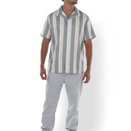 Celio Men  Multi Striped Cuban Collar Casual Shirt-picture-21