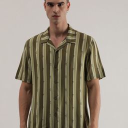 Lee Conversational Printed Cotton Casual Shirt-image-7