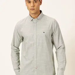 Thomas Scott Smart Pinstriped Button Down Collar Pure Cotton Casual Shirt-image-97