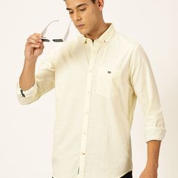 Thomas Scott Smart Button Down Collar Striped Pure Cotton Casual Shirt-image-25