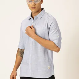 Thomas Scott Smart Opaque Striped Cotton Casual Shirt-image-30