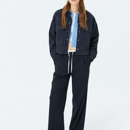 Koton Women Solid Spread Collar Casual Jacket-54