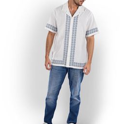 Celio Classic Printed Cuban Collar Shirt-image-30