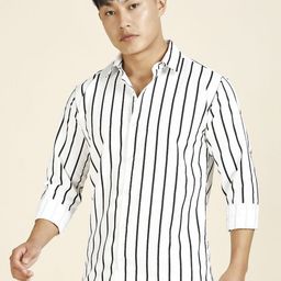 TRYBUY.IN Men Standard Opaque Striped Casual Shirt-image-87