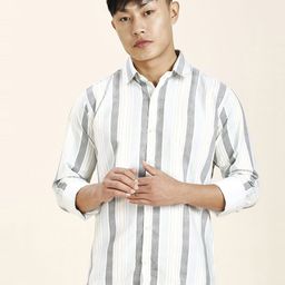 TRYBUY.IN Men Standard Opaque Striped Casual Shirt-image-84