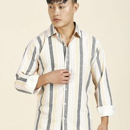 TRYBUY.IN Men Standard Opaque Striped Casual Shirt-image-96