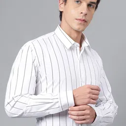 Hancock Modern Striped Slim Fit Opaque Cotton Formal Shirt-picture-30
