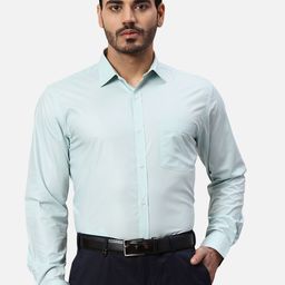 Park Avenue Spread Collar Slim Fit Curved Formal Shirt-image-86