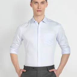Arrow Floral Printed Spread Collar Cotton Slim Fit Formal Shirt-image-89