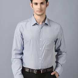 CANOE Smart Self Design Spread Collar Pure Cotton Formal Shirt-image-35