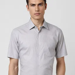 Van Heusen Spread Collar Micro Printed Formal Pure Cotton Shirt-image-61