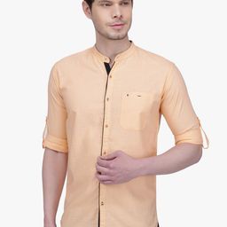 Kuons Avenue Men Smart Slim Fit Linen Casual Shirt-image-40