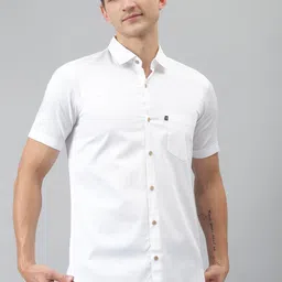 Thomas Scott Men White Slim Fit Casual  Sustainable Shirt-image-17