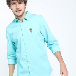 HIGHLANDER Men Blue Slim Fit Casual Shirt-image-48