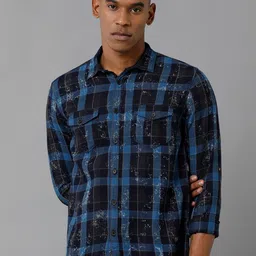 Voi Jeans Slim Fit Shepherd Checks Checked Pure Cotton Casual Shirt-picture-2