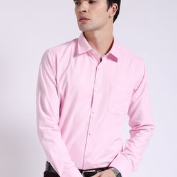 Luxe by TIGC Spread Collar Slim Fit Textured Formal Shirt-image-73