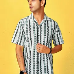 HARPITA Men Comfort Semi Sheer Printed Casual Shirt-image-47