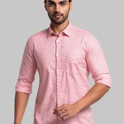 Parx Men Light Red Slim Fit Printed Casual Shirt-image-51