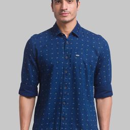 Parx Men Blue Slim Fit Printed Casual Shirt-picture-20