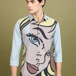 HIGHLANDER Abstract Printed Cotton Shirt-image-9