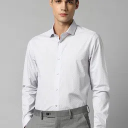 Louis Philippe Sport Printed Cotton Spread Collar Slim Fit Opaque Formal Shirt-image-31