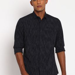 Lee Men Black Classic Slim Fit Cotton Linen Casual Shirt-image-74