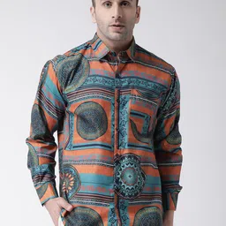 hangup plus Slim Fit Ethnic Motifs Printed Casual Shirt-image-84